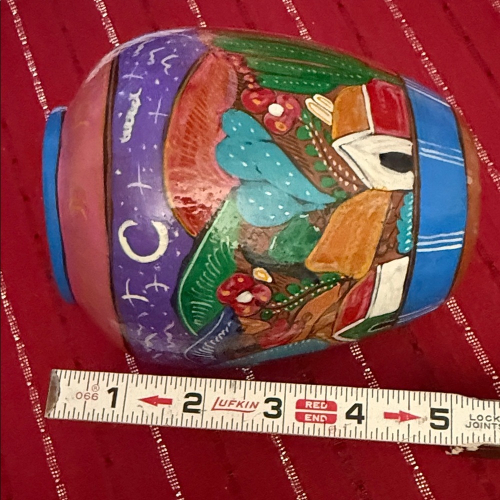 Colorful Hand-Painted Ceramic Vase - Picture 7 of 7
